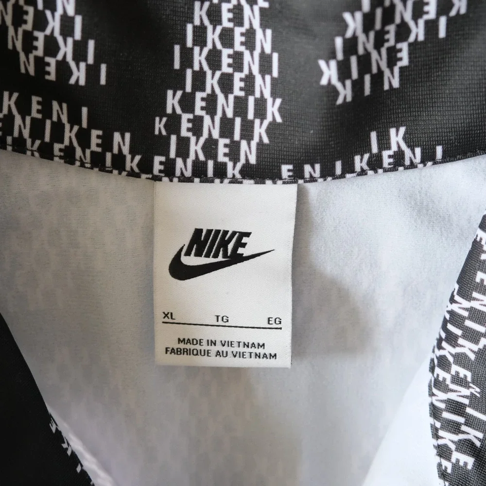 Nike Dress Kids Black Monogram Logo Floral Quarter Zip XL Sporty Streetwear